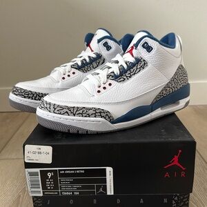 Jordan 3 Retro OG True Blue (2011) Size 9.5 Mens